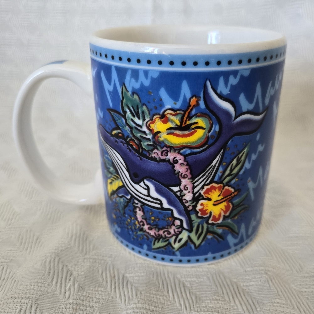 Colorful Ocean-Themed With Whale Ceramic Mug From The Store Of Hawaii